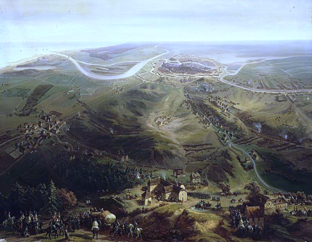 Panoramic view of the Siege of Gdańsk by French forces in 1807, Jean-Antoine-Siméon Fort
