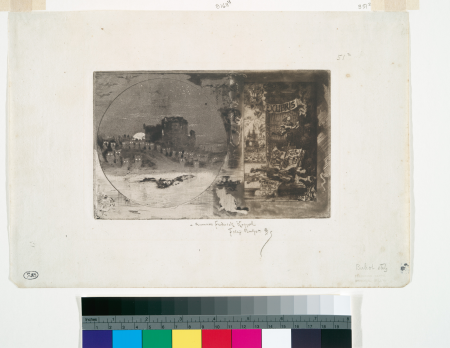 Ex libris of Léon Lerey; The castle of owls., 1872