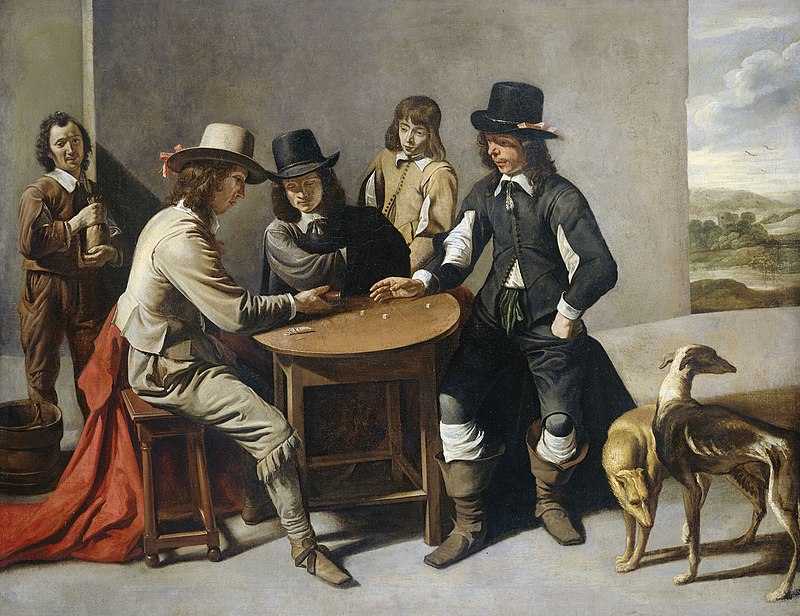 De dobbelaars, Mathieu Le Nain, between 1630 and 1680