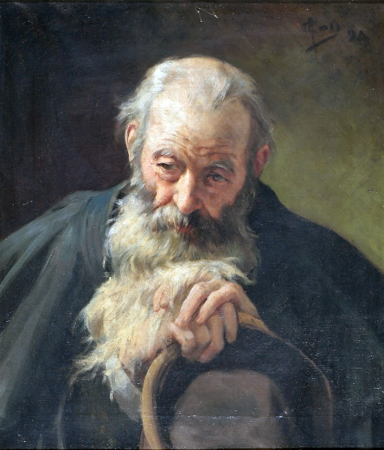 Coll y Pi, Antonio - Anciano con sombrero en la mano -f02, Antoni Coll i Pi, between 1890 and 1899