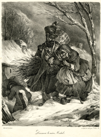 Doucement la mère Michel, Nicolas Toussaint Charlet, between 1820 and 1822