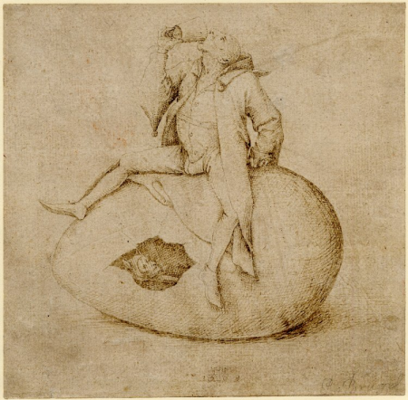 A fool trying to hatch an empty egg, Pieter Brueghel the Elder, 1569