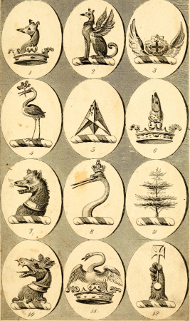 British crests - containing the crests and mottos of the families of Great Britain and Ireland; together with those of the principal cities; and a glossary of heraldic terms (1817) (14783577032), 1817