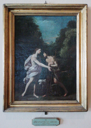 Saint John the Baptist points to Christ as the Lamb of God, Francesco Gessi, between 1610 and 1640