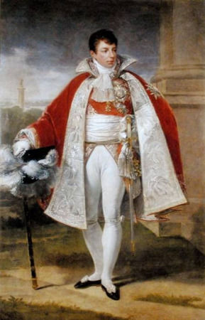 Portrait of Marshal Duroc, Duke of Friuli, Grand Marshal of the Palace of HM Emperor Napoleon I. In costume for the coronation ceremony., Antoine-Jean Gros, 1805