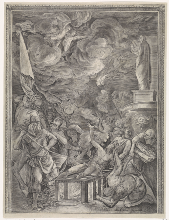 Marteldood van de H. Laurentius, RP-P-1878-A-1296, Titian, between 1600 and 1699