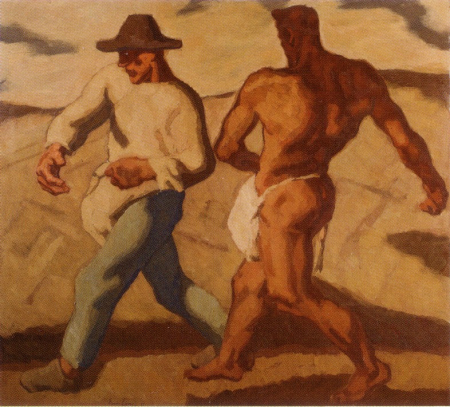 Sower and Devil. Second version 1921, Albin Egger-Lienz