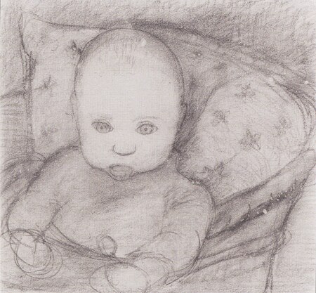 Säugling im Stuhl, Paula Modersohn-Becker, 1902/03