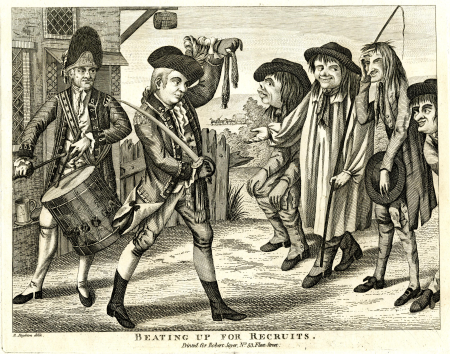Beating up for recruits, Robert Dighton, between 1775 and 1785