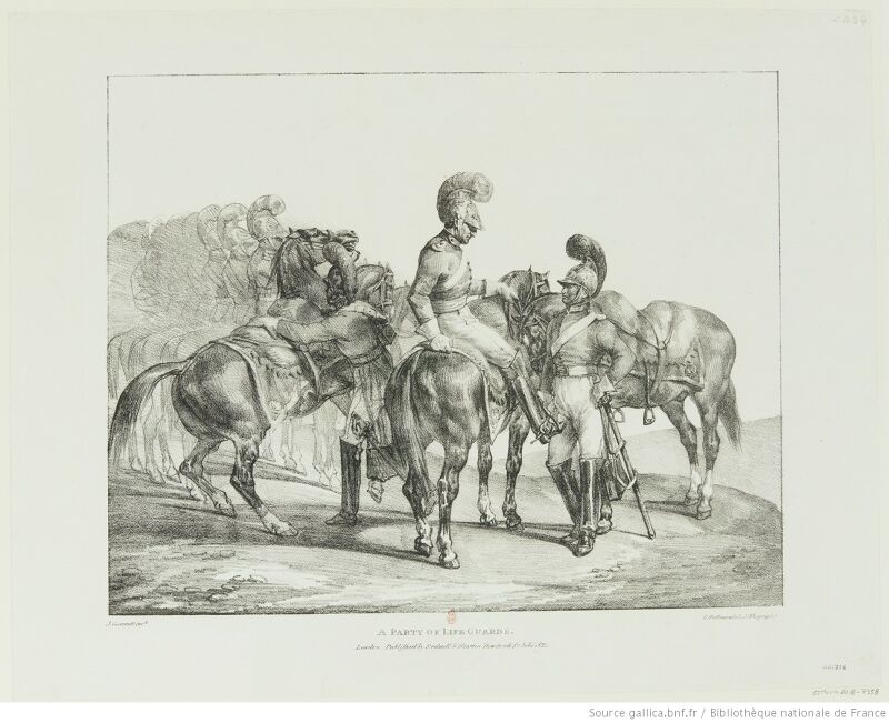 Géricault - A Party of Life Guards, btv1b10028973p, Théodore Géricault