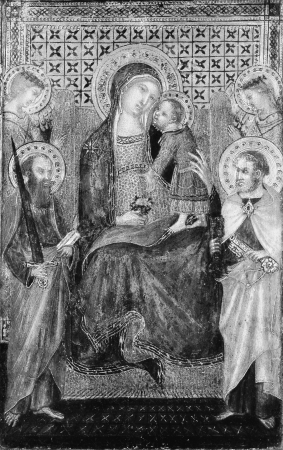 Madonna and Child Enthroned with Saints Peter and Paul and Angels, Lippo Vanni, between 1341 and 1375