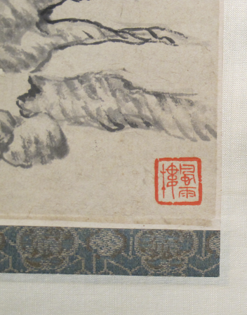 Qing Dynasty Zhang Geng's imitation of Wang Meng's landscape painting scroll, Wang Meng, dated 1759
