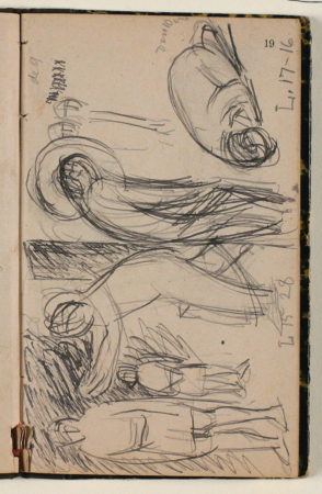 Drafts of biblical compositions. Wrath of the Prodigal Son. Close. 15.28, Niels Larsen Stevns