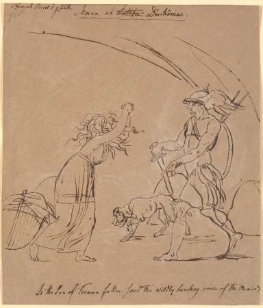 Scene of Ossian; Morna and Duchomar, Nicolai Abildgaard