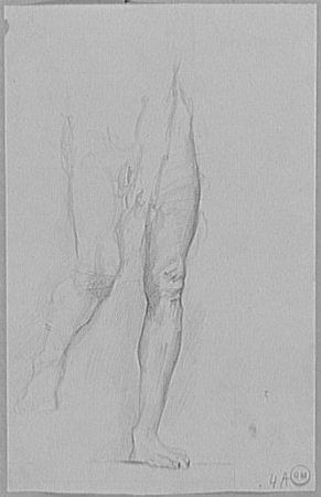 Study of Moses' legs for Moses in view of the Promised Land, Gustave Moreau