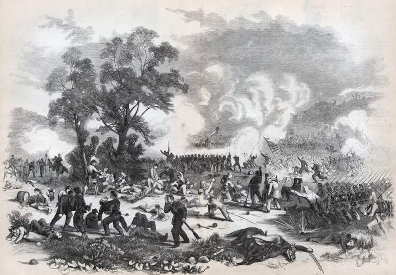 Great Battle at Bull's Run, VA., Fought on Sunday, July 21, Between the Federal Army Commanded by Gen. McDowell, and the Rebel Army Commanded by Jeff. Davis and Generals Beauregard and Johnston, Frank Leslie, 3 August 1861
