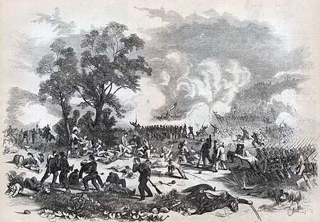 Great Battle at Bull's Run, VA., Fought on Sunday, July 21, Between the Federal Army Commanded by Gen. McDowell, and the Rebel Army Commanded by Jeff. Davis and Generals Beauregard and Johnston, Frank Leslie, 3 August 1861