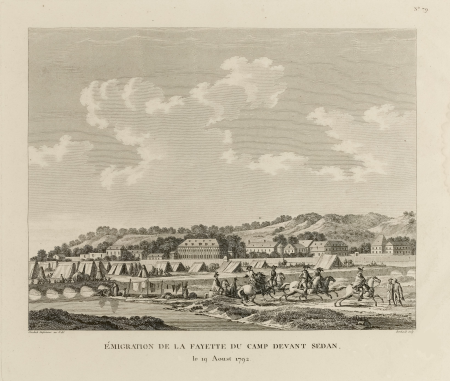 Emigration of Lafayette from the camp in front of Sedan, August 19, 1792, Pierre Gabriel Berthault