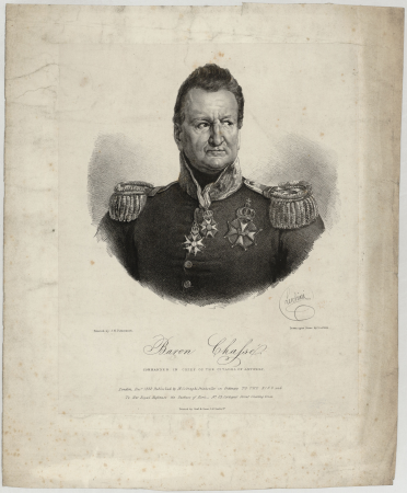 Chassé, David Hendrik (1765-1849); baron, lieutenant-general in the Dutch army, commander of the citadel of Antwerp, Pietro Luchini, 1832