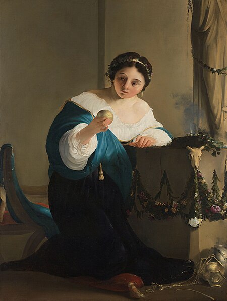 Cydippe with the apple of Acontius, Paulus Bor