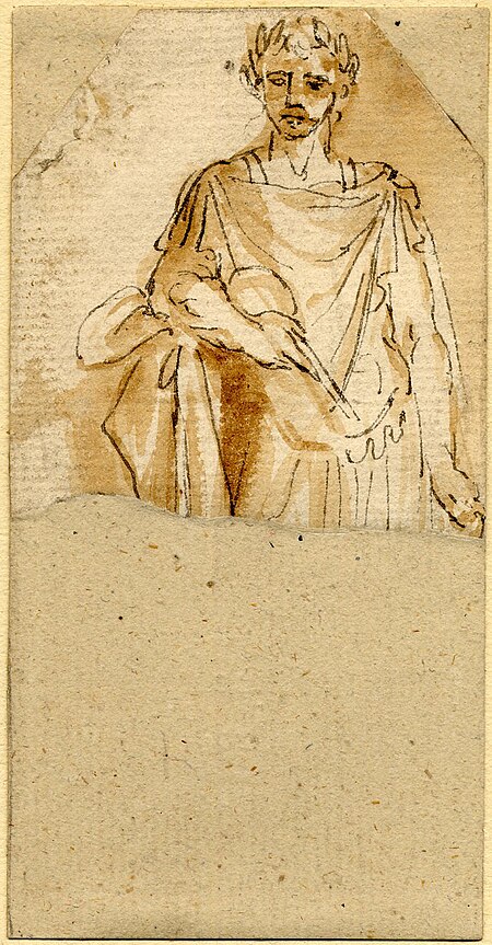 Study for a statue probably of Charles II or James II attributed to Peter Van Dievoet, between 1648 and 1687