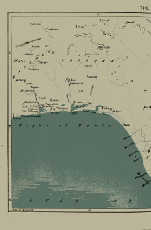 AFR V3 D382 The Niger map left page, 12 June 1892