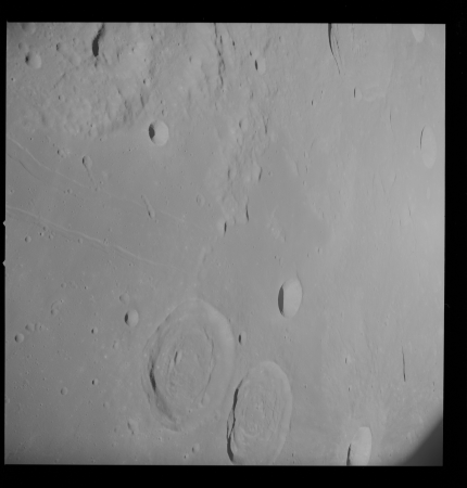 AS10-32-4759 - Apollo 10 - Apollo 10 Mission image - Crater Diaonysius, Target of Opportunity 114, Craters Sabine and Ritter