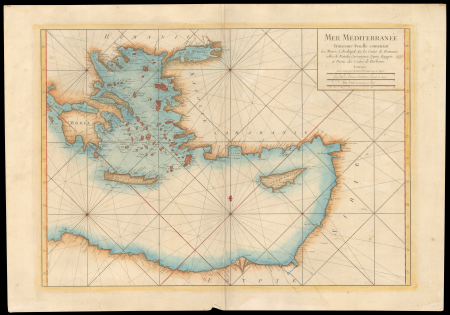 Map of the Mediterranean Sea in three sheets