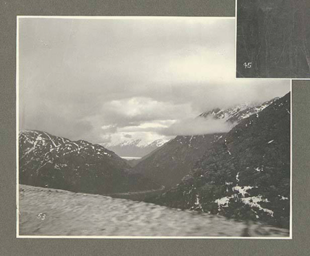 Skagway River and Canyon from the White Pass and Yukon Railroad, Alaska, June 1899., Taken on 1 June 1899