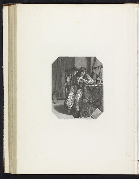 Antonie van Leeuwenhoek, ca. 1676 Leeuwenhoek (titel op object), BI-1997-1407B-41, Louis van Erven Dorens, between 1865 and 1870