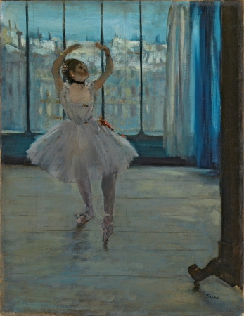 Dancer posing for a Photographer (Dancer in Front of the Window), Edgar Degas, 1875