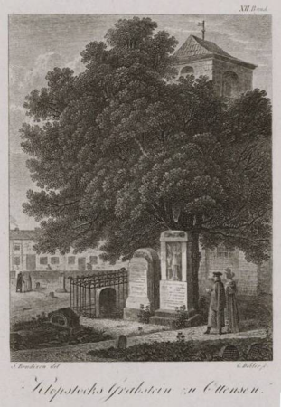 Klopstocks Grab 1805 Bendixen Döbler, Siegfried Detlev Bendixen