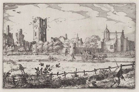Ruins of t'Huys te Kleef, Claes Janszoon Visscher II, between 1611 and 1612