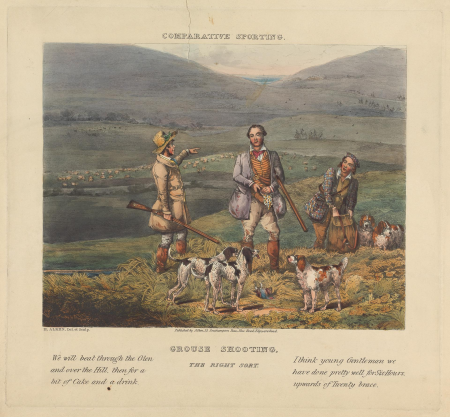 Set of four: Comparative Sporting. 1. Grouse Shooting/The Right Sort, Henry Thomas Alken