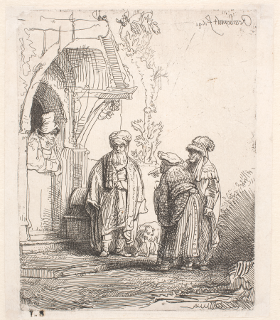 Jacob og Laban (?), Rembrandt, 1641