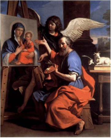 Saint Luke Displaying a Painting of the Virgin, Guercino, from 1562 until 1563