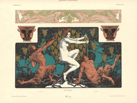 345Gerlach’s Allegorien by Wilhelm Franz List(1864-1918). Lithograph.1898, Wilhelm List, 1898 р.