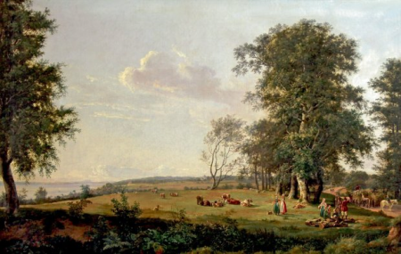 View towards Fredensborg Palace, Johan Christian Dahl, 1817