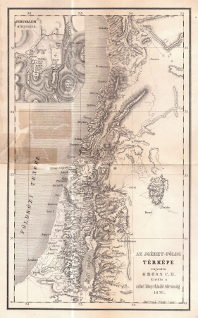 Izrael térkép Farkas József művéből, József Farkas, 1 January 1870