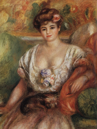 Misia Sert with a Lap Dog, Pierre-Auguste Renoir, circa 1906