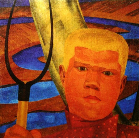 Чупятов Голова с пейзажем 1919, Leonid Chupyatov