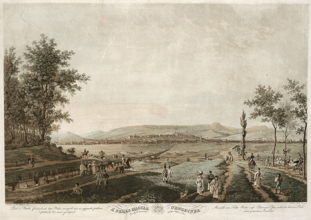 View of Pest and Buda from the Field Rákos, Eduard Gurk, 1829[1]