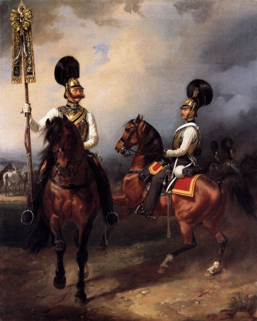 Two Cuirassiers from the Regiment of Czar Nicholas I, Franz Krüger, 1839