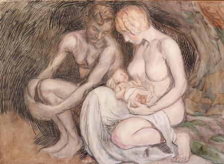 And she conceived, and bare Cain., Fritz Syberg, 1934