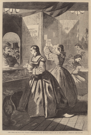 "Any Thing for Me, If You Please?" - Post Office of the Brooklyn Fair in Aid of the Sanitary Commission, Winslow Homer, published 1864
