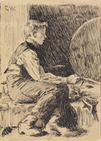 From the Time he was a Small Boy, he would never do anything, but just sat raking in the Ashes, Erik Werenskiold, from 1883 until 1884