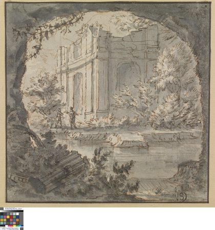 Landscape with architecture, Abraham Rademaker