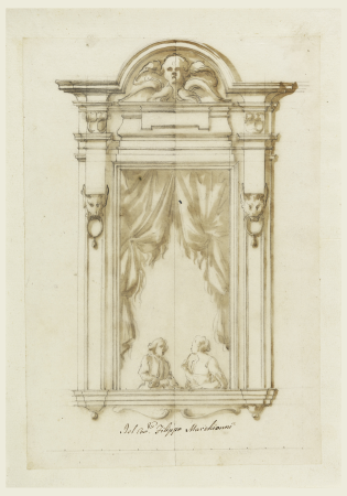 Drawing, Design for Elevation of a Window Case, ca. 1750, Filippo Marchionni, circa 1750
