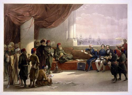 Roberts&Haghe Interview with the Viceroy of Egypt at his palace at Alexandria, David Roberts