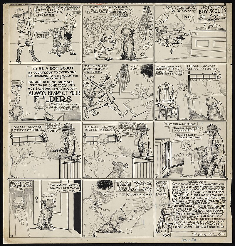Buster Brown). Is it fun to be a Boy Scout? Is it fun to be? It's the greatest thing in the world. I'll say it is - R.F. Outcault LCCN2003675427, 1917